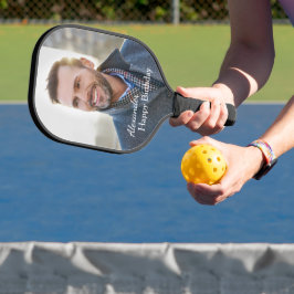 ハッピーバースデーフォトファミリーパパ父カスタム ピックルボールラケット