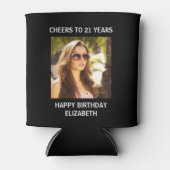 ハッピーバースデーフォトブラック 缶クーラー (正面)