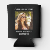 ハッピーバースデーフォトブラック 缶クーラー (裏面)