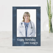 ハッピーバースデーフォトモダンシンプル カード (正面)