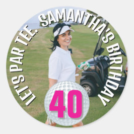 ハッピーバースデーフォトレディ ラウンドシール