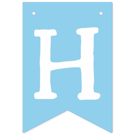 ハッピーバースデーフォト子供の誕生日ブルー バンティングフラッグ (第2の旗)