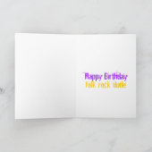 ハッピーバースデーフォークロックドゥード カード (内部)