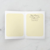 ハッピーバースデーフクロウピンクとタン カード (内部)