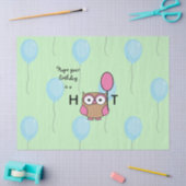 ハッピーバースデーフクロウ風船 薄葉紙 (クラフト)