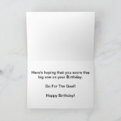 ハッピーバースデーフットボールサッカー選手 カード (内部)