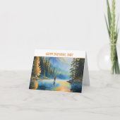 ハッピーバースデーフライフィッシャーマンパパ カード (正面)