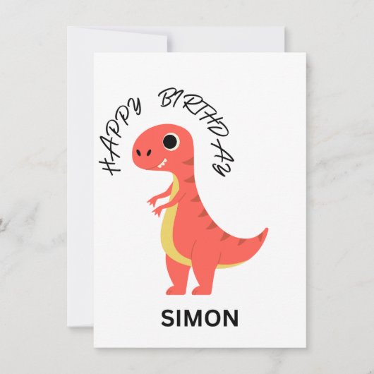 ハッピーバースデーフラットカード (正面)