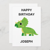 ハッピーバースデーフラットカード (正面/裏面)