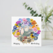 ハッピーバースデーフラットカード (スタンド正面)