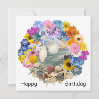 ハッピーバースデーフラットカード