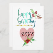 ハッピーバースデーフラットカード シーズンカード (正面/裏面)