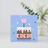 ハッピーバースデーフラットノートカード サンキューカード (スタンド正面)