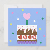 ハッピーバースデーフラットノートカード サンキューカード (正面)