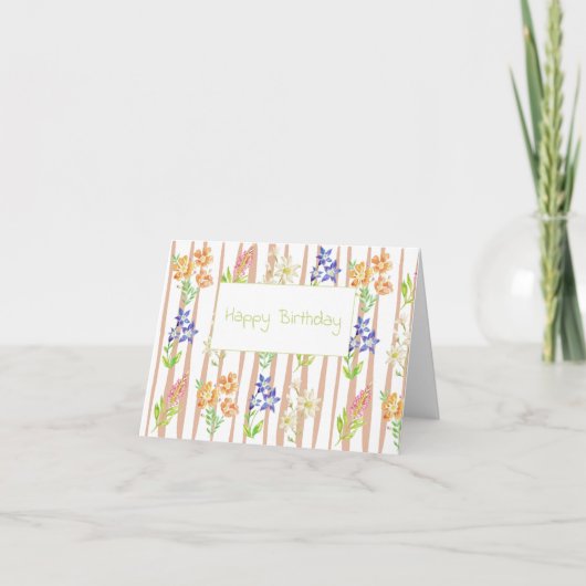 ハッピーバースデーフラワーカード シーズンカード (正面)