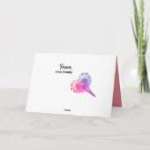 ハッピーバースデーフラワーダンデリオンウィッシュグリーティング カード (裏面)