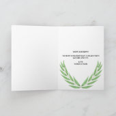 ハッピーバースデーフラワーフローラカスタムデザインかわいらし カード (内部)