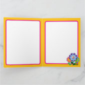 ハッピーバースデーフラワーレトロ陽気 カード (内部)