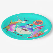 ハッピーバースデーフランキー(カラー)紙プレート ペーパープレート (アングル)