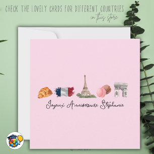 ハッピーバースデーフランスのカード、Joyeux Anniverssaire カード