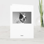 ハッピーバースデーフランスのブルドッグパピーカード – 詩 カード (裏面)