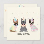 ハッピーバースデーフランスのブルドッグ (正面/裏面)