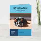 ハッピーバースデーフランスのブルドッグ カード (正面)