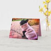 ハッピーバースデーフランスのブルドッグ カード (黄色い花)