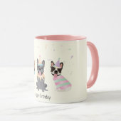 ハッピーバースデーフランスのブルドッグ マグカップ (正面右)