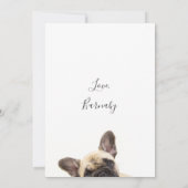 ハッピーバースデーフランスのママBulldog写真 シーズンカード (裏面)