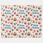 ハッピーバースデーフリースブランケットとバルーン フリースブランケット (正面(横))