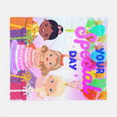 ハッピーバースデーフリースブランケット フリースブランケット (正面(横))