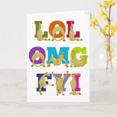 ハッピーバースデーフレキシポニーロールFYI OMG カード (黄色い花)