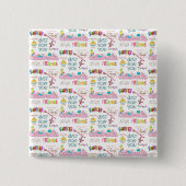 ハッピーバースデーフレンズファミリーサプライズボタン 缶バッジ (正面)