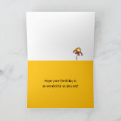 ハッピーバースデーフレンズフラワーカートパピードッグ カード (内部)