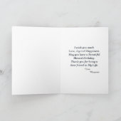 ハッピーバースデーフレンドの花をパーソナ賛美ライズ カード (内部)