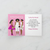 ハッピーバースデーフレンドアフリカンアメリカン誕生日 サンキューカード (内部)