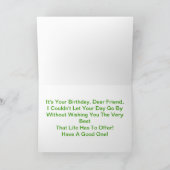 ハッピーバースデーフレンドイエローケーキ カード (内部)