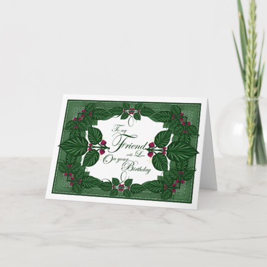 ハッピーバースデーフレンドカード カード (正面)