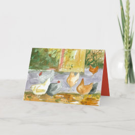 ハッピーバースデーフレンドチキンズバーズファーム サンキューカード