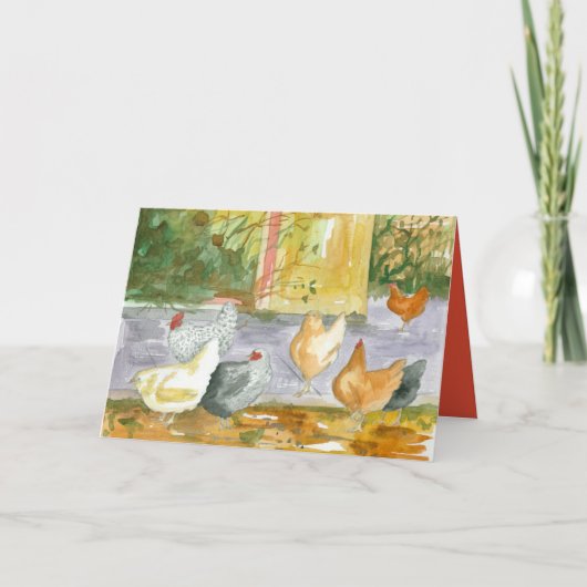 ハッピーバースデーフレンドチキンズバーズファーム サンキューカード (正面)