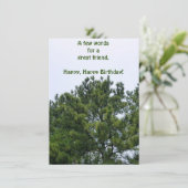 ハッピーバースデーフレンドフラットグリーティングカード (スタンド正面)