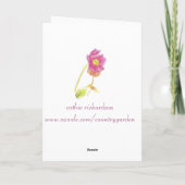 ハッピーバースデーフレンドフラワーバケットブーケカード カード (裏面)