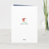 ハッピーバースデーフレンドミュージシャンおもしろいミュージックノートバード カード (裏面)