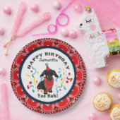 ハッピーバースデーフロムユアダクシュンドドッグレッドバンダナ ペーパープレート (パーティー)