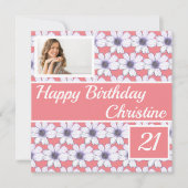 ハッピーバースデーフローラカスタムデザインカード (正面)