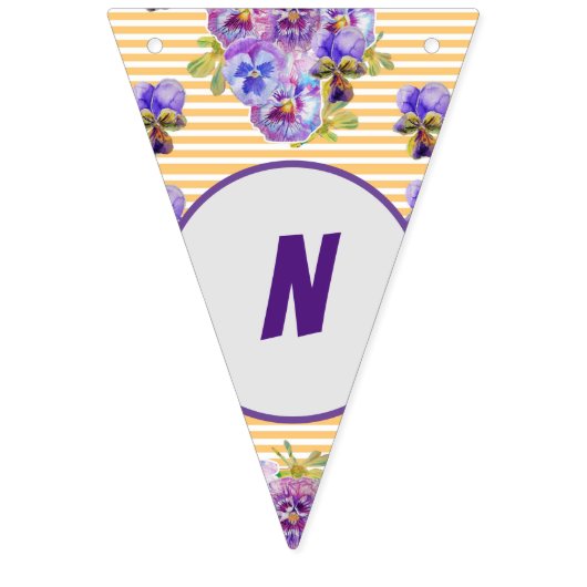 ハッピーバースデーフローラガールズネームパーティーバンティング バンティングフラッグ (第3の旗)