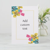 ハッピーバースデーフローラシンプルのカスタマイズ 招待状 (スタンド正面)