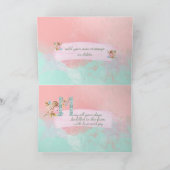 ハッピーバースデーフローラティーウォーターカラーヴィンテージカード カード (内部)