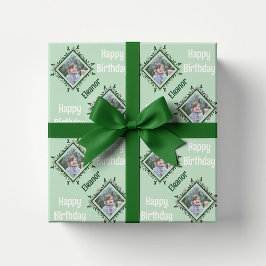 ハッピーバースデーフローラフォトフレーム ラッピングペーパー